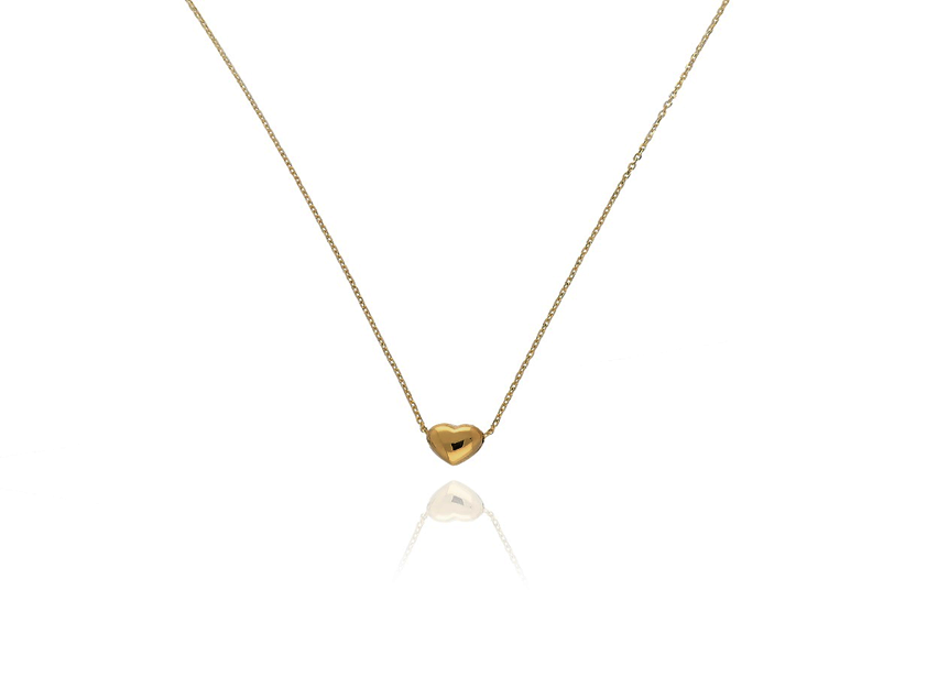 Žluté zlato řetízek SRDCE 42+3cm